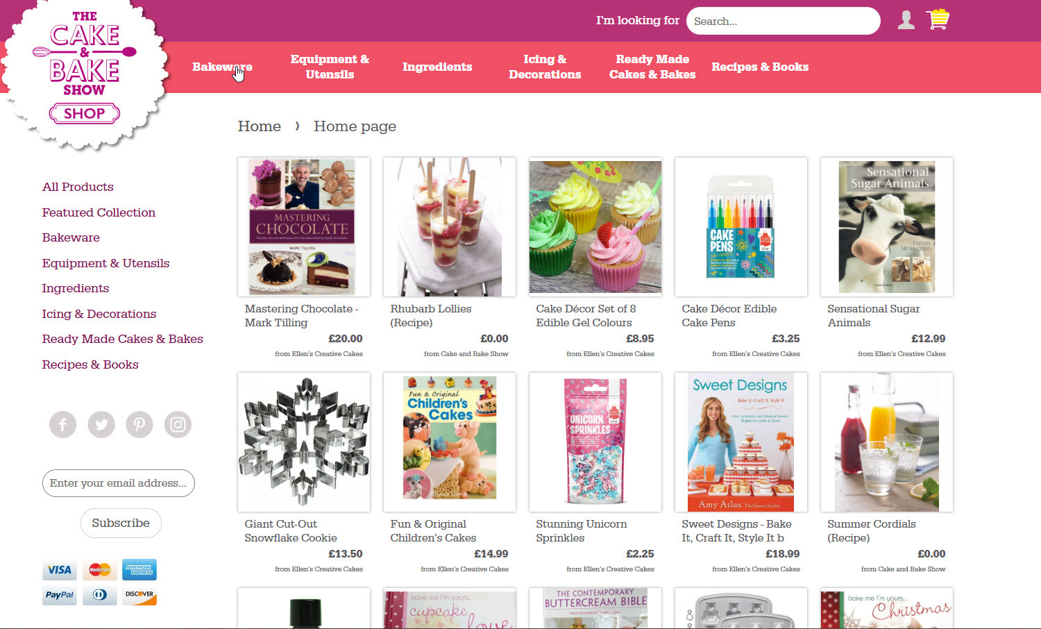 Media 10's Cake and Bake Show uses ShowShoppa