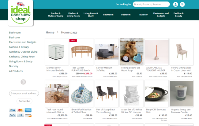 IdealHomeShowShop copy Ideal Home Show Shop on ShowShoppa