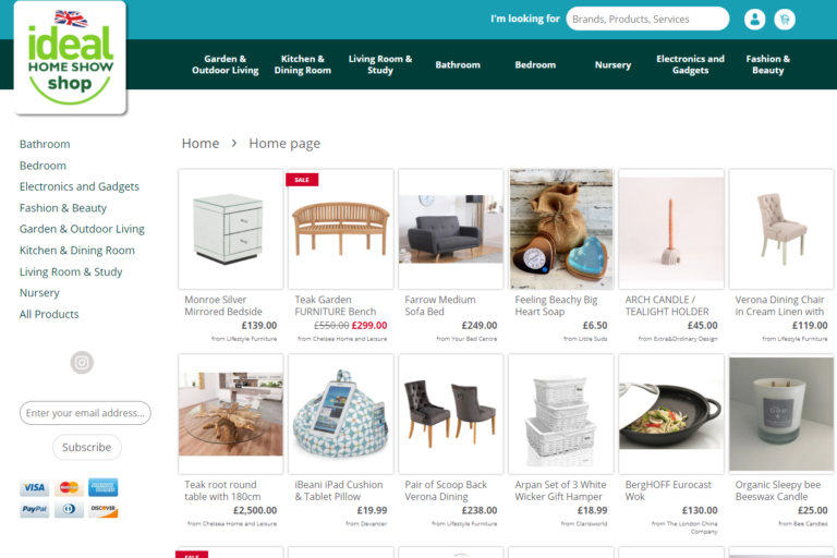 Ideal Home Show Shop on ShowShoppa